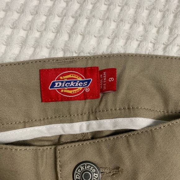Dickies Girl Juniors' Dealer No Pocket Straight Leg Pants, Khaki - Picture 7 of 8